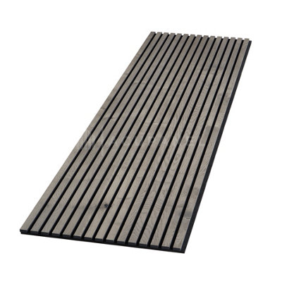 Acupanel Rustic Grey Oak Acoustic Wood Slat Wall Panel 240cm x 60cm