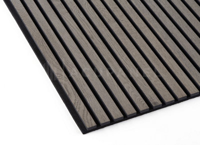 Acupanel Rustic Grey Oak Acoustic Wood Slat Wall Panel 240cm x 60cm