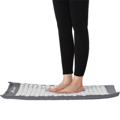 Acupressure mat - muscle tension reliever - grey
