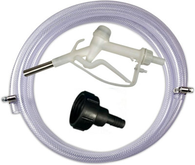 AD-Blue/Diesel Fuel Kit with IBC Tank Adapter 3m Reinforced Hose and Clips, Corrosion-Resistant S60x6 Outlet