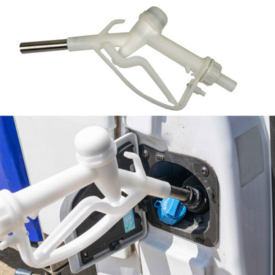 Ad-Blue Gravity fed Fuel delivery Gun Nozzle with Stainless Steel Nozzle for use with 19mm Hose,