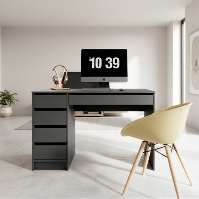 ADA Desk Robust Laminated Board with ABS Edges Anthracite