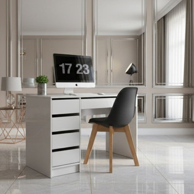 ADA Desk Robust Laminated Board with ABS Edges White Gloss