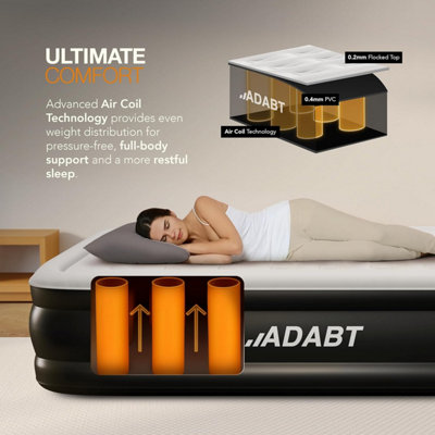ADABT Single Air Bed Inflatable Air Mattress Built-in Electric Pump Blow Up Bed