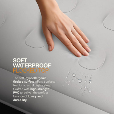 ADABT Single Air Bed Inflatable Air Mattress Built-in Electric Pump Blow Up Bed