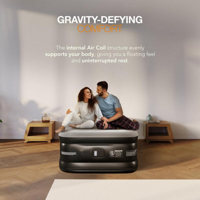 ADABT Single Air Bed Inflatable Air Mattress Built-in Electric Pump Blow Up Bed