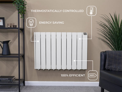 Adam Alba Oil-Filled 1500W Electric Radiator in White