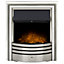 Adam Astralis Coal Electric Fire in Chrome with Remote Control