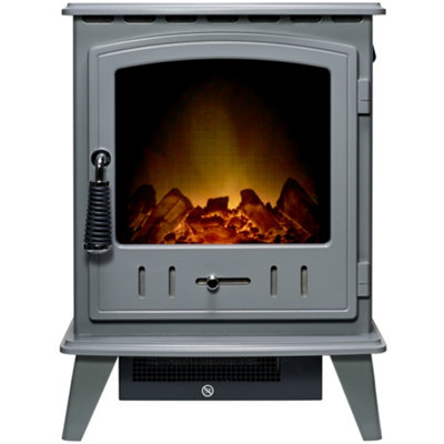 Adam Aviemore Electric Stove in Grey Enamel