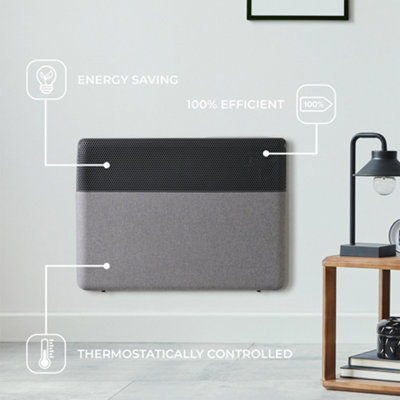 Adam Axon 1500W Electric Radiator in Grey with Smart WiFi Control
