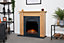 Adam Burlington Electric Fireplace Suite in Oak & Charcoal Grey, 44 Inch