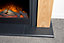 Adam Burlington Electric Fireplace Suite in Oak & Charcoal Grey, 44 Inch