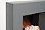 Adam Cubist Electric Fireplace Suite in Grey, 36 Inch