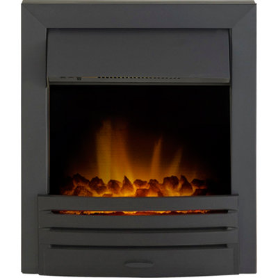 Adam Eclipse Electric Fire in Black with Remote Control