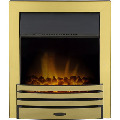 Adam Eclipse Electric Fire in Brass Price Comparisons | Compare The Build