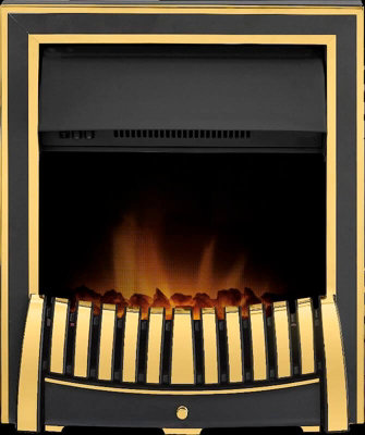 Adam Elan Electric Fire in Brass