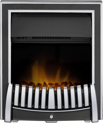 Adam Elan Electric Fire in Chrome