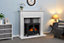 Adam Florence Stove Fireplace in Pure White & Grey, 48 Inch