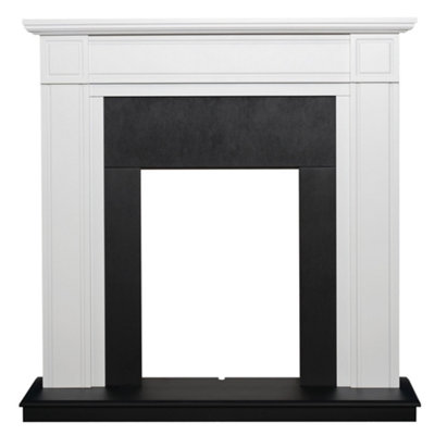 Adam Georgian Fireplace in Pure White & Black, 39 Inch Price Comparisons | Compare The Build