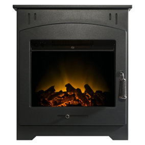 Adam Holston Electric Inset Stove in Black with Remote Control
