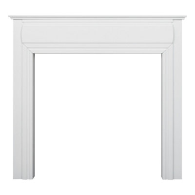 Adam Honley Mantelpiece in Pure White, 48 Inch