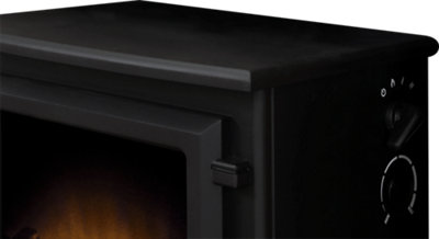 Heating | Adam Hudson Electric Stove In Black With Straight Stove Pipe P 57b1b91d 1936 4361 A33e C322094d9623