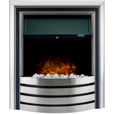Adam Minnesota 6-in1 Electric Fire with Interchangeable trims & Remote Control in Chrome