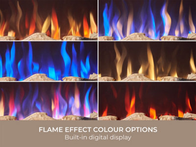 Adam Orlando Inset / Wall Mounted Electric Fire, 60 Inch