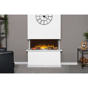 Adam Sahara Electric Inset Media Wall Fire with Remote Control, 31 Inch
