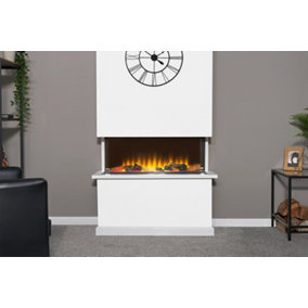 Adam Sahara Panoramic Media Wall Electric Fire, 31 Inch