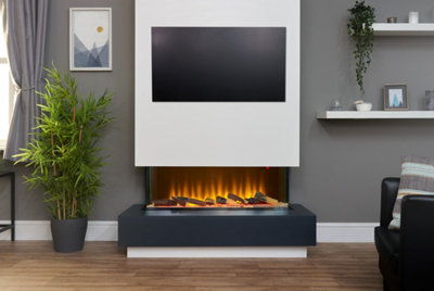Adam Sahara Panoramic Media Wall Electric Fire, 42 Inch | DIY at Bu0026Q