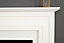 Adam Sandwell Electric Fireplace Suite in Pure White, 44 Inch