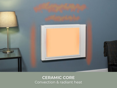 Adam Sola Ceramic-IQ 1.5kW Electric Radiator in White with Smart WiFi ...