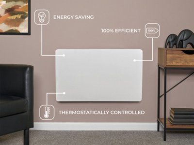 Adam Solis 1500W Ceramic Core Electric Radiator in White