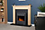Adam Southwold Fireplace in Oak & Black with Colorado Electric Fire in Black, 43 Inch