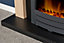 Adam Southwold Fireplace in Oak & Black with Colorado Electric Fire in Black, 43 Inch