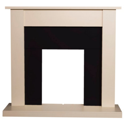 Adam Sutton Fireplace in Cream & Black/Cream, 43 Inch Price Comparisons | Compare The Build