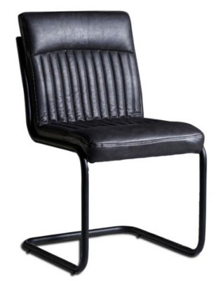Adaman Live Edge Matching Dark Grey Dining Chair (Pack Of 2)
