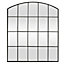 Adams Soft Arched Black Industrial Window Panelled Mirror 90 x 75cm