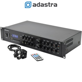 adastra A4 Dual Stereo PA Amplifier 4x 200W with Inbuilt Media Player