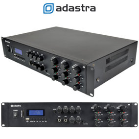 adastra A6 Multi Zone Stereo Amplifier 6x 200W with Inbuilt Media Player