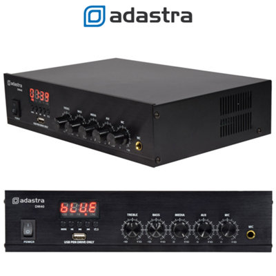 adastra DM40 100V Mixer-Amp with USB/FM and Bluetooth 40Wrms