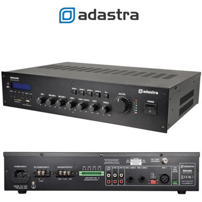 adastra RM240D 240W 100V Mixer-Amplifier with DAB+, Bluetooth, USB/SD