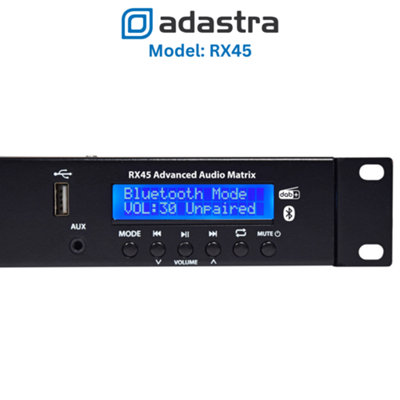 adastra RX45 Advanced Audio Matrix 1U Rack Mountable: 4 Selectable ...