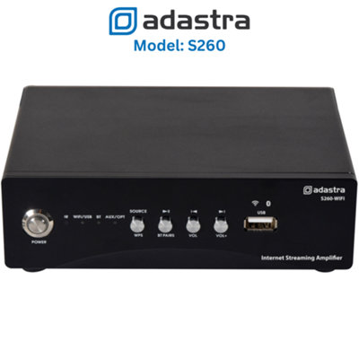 adastra S260 WiFi & Bluetooth Internet Streaming Amplifier: 2x 60W Output