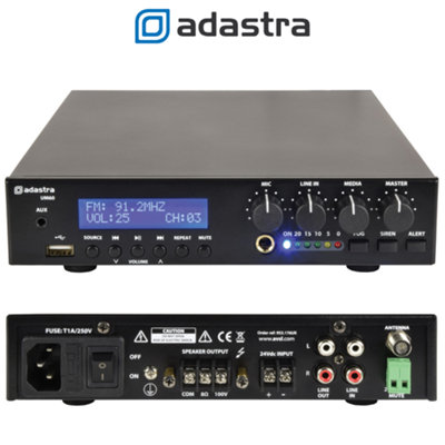 adastra UM60 60W Ultra Compact Mixer-Amplifier 100V with USB Audio Player Price Comparisons | Compare The Build