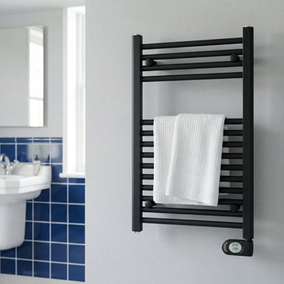 ADAX Comfort Pre-Filled Electric Heated Towel Rail With Thermostat ...