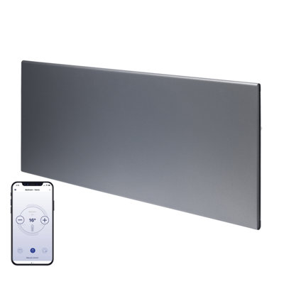 Adax Neo WIFI Electric Panel Heater, Wall Mounted, 2000W, Lava Grey