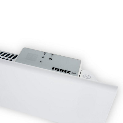 Adax Neo WIFI Electric Panel Heater, Wall Mounted, 500W, Lava Grey