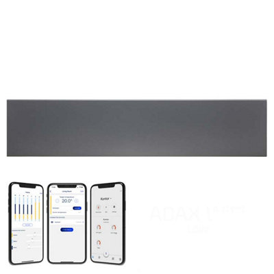 Adax Neo Wifi Low Profile Electric Panel Heater, Wall Mounted, 600W, Lava Grey Price Comparisons | Compare The Build
